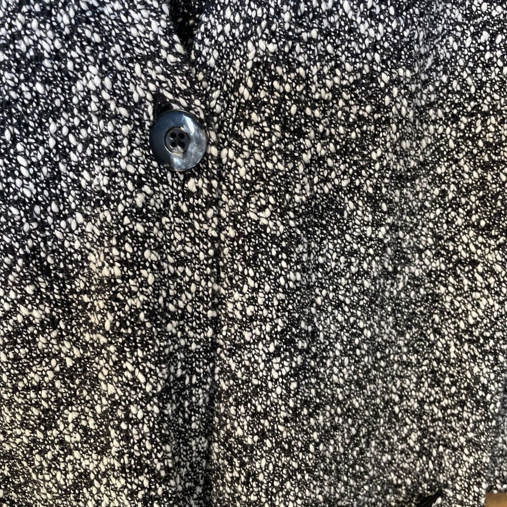 J. Jill Women's Long Cardigan XL with Button Black White Marble Size Small - Picture 4 of 9